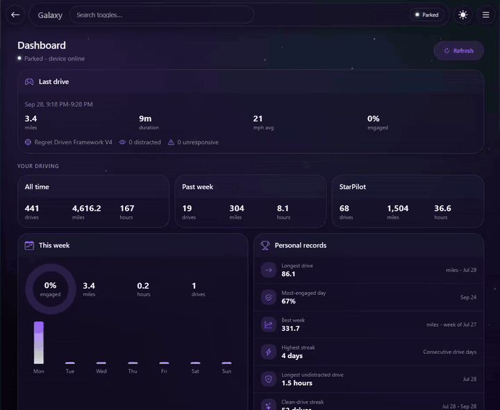 StarPilot Galaxy: Mobile-First Remote Control Center